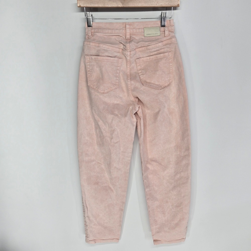 Current Elliott Tapered Jeans Womens 23 Barrel Pink High Rise Denim Pante - Picture 4 of 9